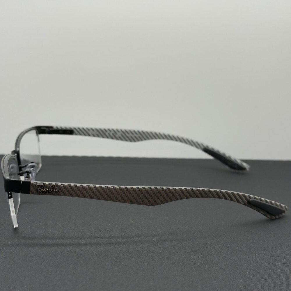 Ray Ban Rx Tech Series Eyeglasses RB8413 2504 Polished Carbon Fiber 54-17-145 - Picture 3 of 13